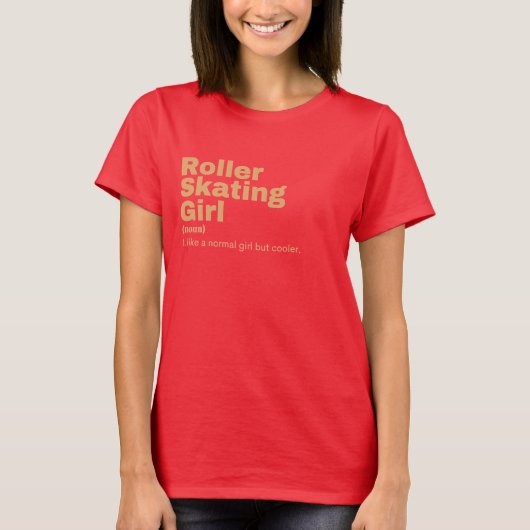 Film Girl - Roller Skating T-shirt (Voorkant)