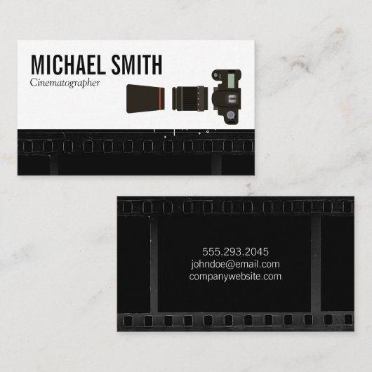 Film II en camera body en lens Visitekaartje (Voorkant / Achterkant)