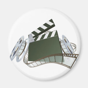 Film klapperboard en filmfilmspoelen magneet
