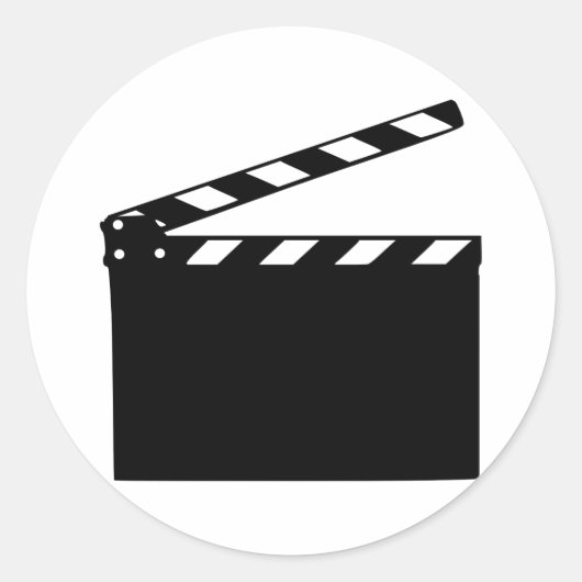 Film - klapperbord ronde sticker (Voorkant)