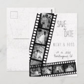 Film Landelijk Modern Foto Save the Date Ansichtka Briefkaart (Voorkant / Achterkant)