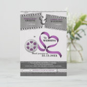 Film Liefde bruiloft uitnodiging (Staand voorkant)