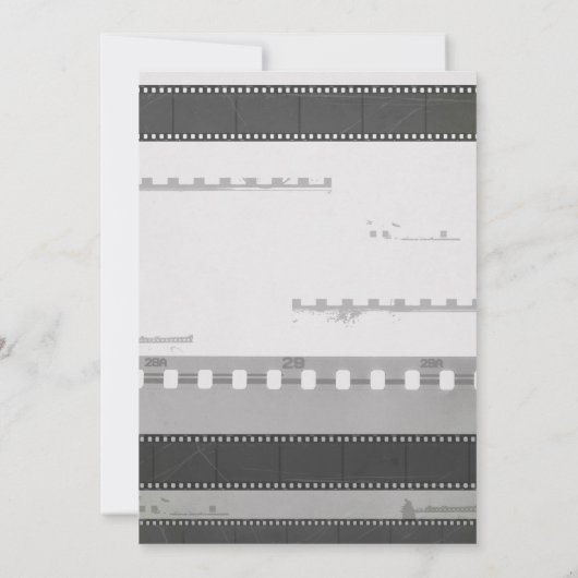 Film Liefde bruiloft uitnodiging (Achterkant)