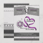 Film Liefde bruiloft uitnodiging (Voorkant / Achterkant)