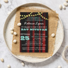 Film Lights Aqua Bat Mitzvah Uitnodiging