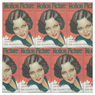 film mag Gloria Swanson cover prin februari 1931 Stof