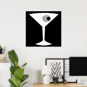 Film Martini Glass Poster (Thuiskantoor)