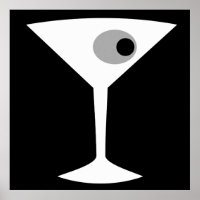 Film Martini Glass Poster