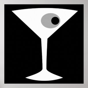 Film Martini Glass Poster
