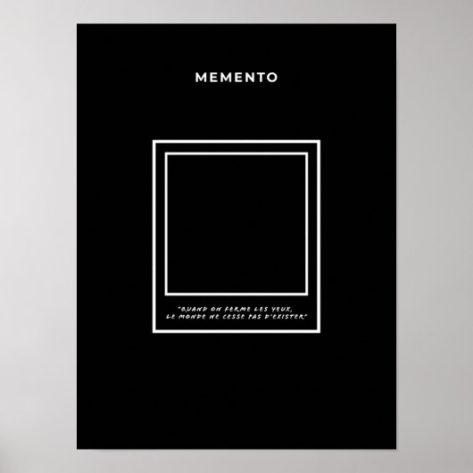 FIlm memento Poster (Voorkant)
