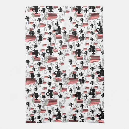 Film met popcorn theedoek (Verticaal)