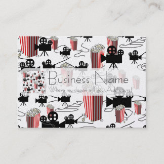 Film met popcorn visitekaartje