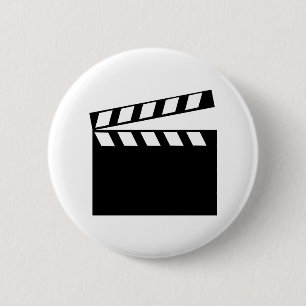 Film Movie Clapper Ronde Button 5,7 Cm