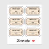 Film Nacht Film Star Rating Labels Cinema Tickets (Vel)