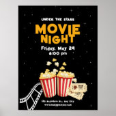 Film Nacht Flyer, Film Nacht Verjaardagsfeest Poster (Voorkant)