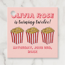 Film Nacht Sleepover Popcorn Verjaardagsfeest Bedankjes Labels