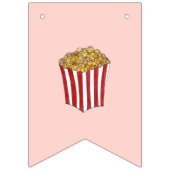 Film Nacht Sleepover Popcorn Verjaardagsfeest Vlaggetjes (Eerste vlag)