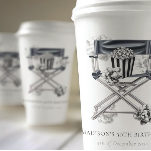 Film Nacht Volwassen Verjaardag Gepersonaliseerd Papieren Bekers