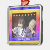 Film Negatieve Foto met Aangepaste Tekst Jaar Keep Metalen Ornament (Links)