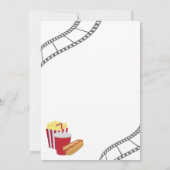 Film Night Birthday Party Invitation Cinema Kaart (Achterkant)