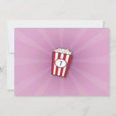 Film Night Birthday Party Roze Film Foto Kaart (Achterkant)