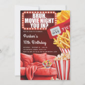 Film Night Boy Tiener Verjaardag Kaart (Voorkant)