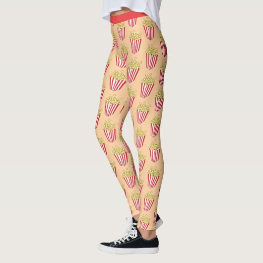 Film Night Fun Popcorn Pattern Leggings (Links)
