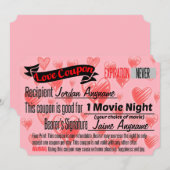 FILM NIGHT Love Coupon Kaart (Voorkant / Achterkant)
