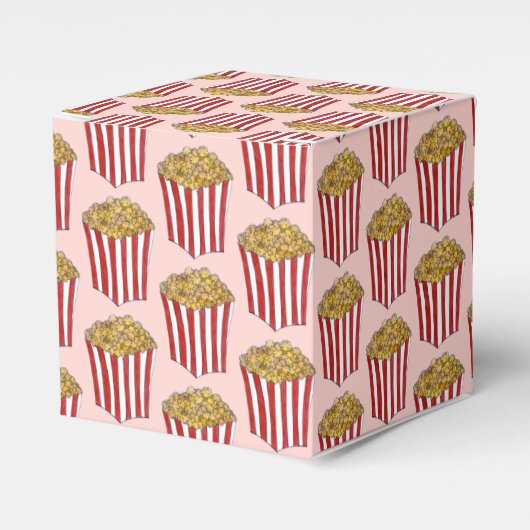 Film Night Sleepover Buttered Popcorn Tub Bedankdoosjes (Voorkant Zijde)