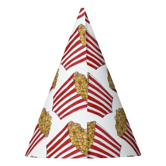 Film Night Sleepover Buttered Popcorn Tub Feesthoedjes (Achterkant)