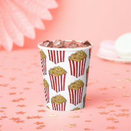 Film Night Sleepover Buttered Popcorn Tub Papieren Bekers