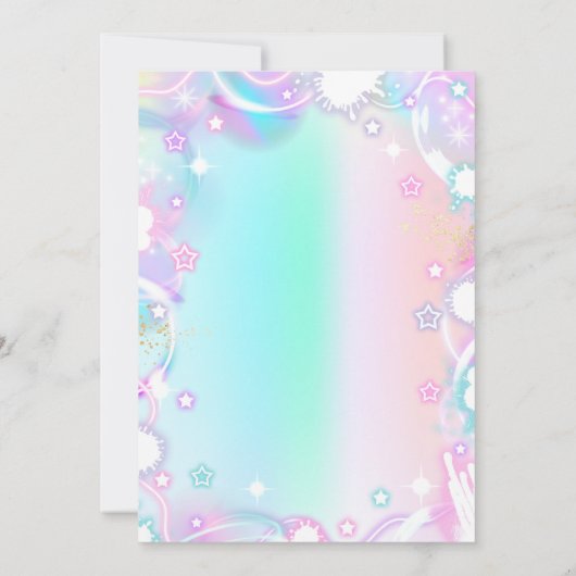 Film Night Slumber Party Pastel Rainbow Verjaardag Kaart (Achterkant)