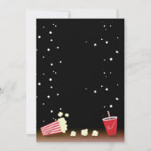 Film Night Verjaardag Popcorn Drink Zwart Rood Kaart (Achterkant)