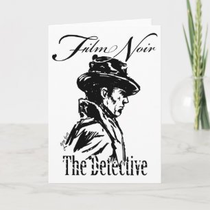 Film Noir Detective Feestdagen Kaart