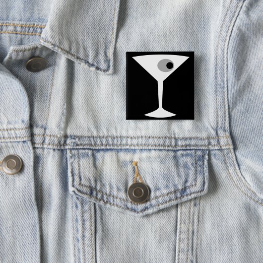 Film Noir Martini Glass Button (In situ)