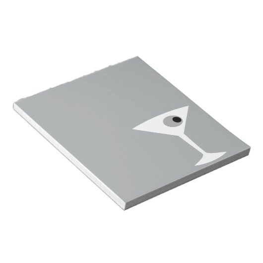 Film Noir Martini Glass Notepad Notitieblok (Schuin)