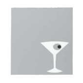 Film Noir Martini Glass Notepad Notitieblok (Voorkant)