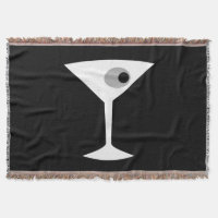 Film Noir Martini Glass Throw Blanket
