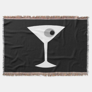 Film Noir Martini Glass Throw Blanket Deken
