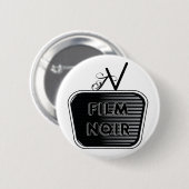Film Noir Ronde Button 5,7 Cm (Voorkant /achterkant)