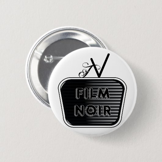 Film Noir Ronde Button 5,7 Cm (Voorkant /achterkant)