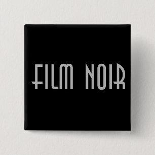 Film Noir Vierkante Button 5,1 Cm