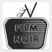 Film Noir Vierkante Sticker (Voorkant)