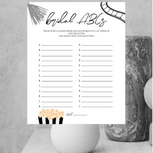 Film Noir - Vrijgezellenfeest - Bridal ABCs Game