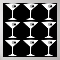 Film Noir Weer Martini Poster