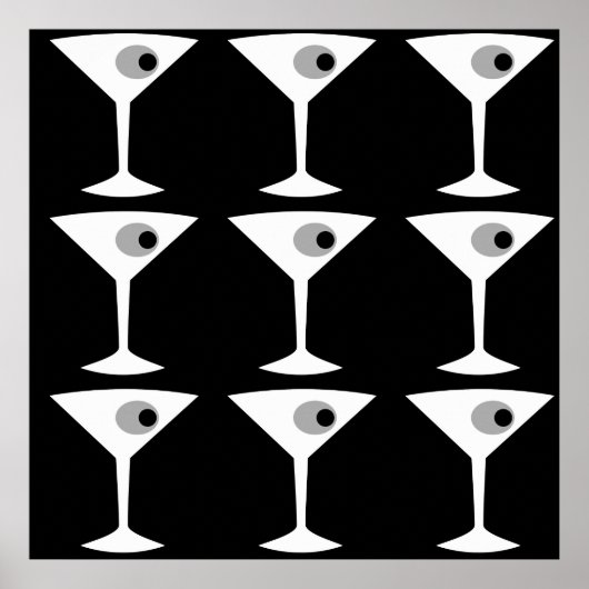 Film Noir Weer Martini Poster (Voorkant)