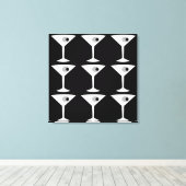Film Noir Weer Martini Stretched Canvas Print (Insitu (Houten vloer))