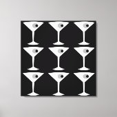Film Noir Weer Martini Stretched Canvas Print (Voorkant)