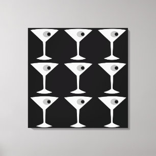 Film Noir Weer Martini Stretched Canvas Print