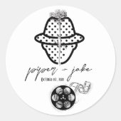 Film Noir - Wit - Koppel MultiUse Favor Sticker (Voorkant)